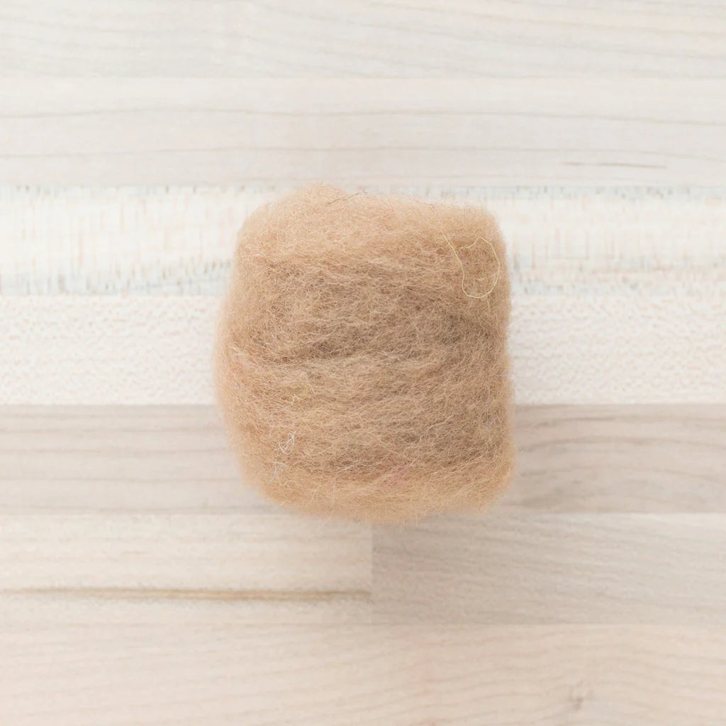Felter’s Multi-tonal Fleece Merino-Suffolk Mix for Dry and Wet Felting in camel