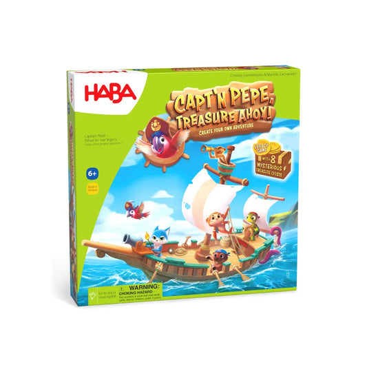 Capt’n Pepe cooperative adventure game components spread out on table