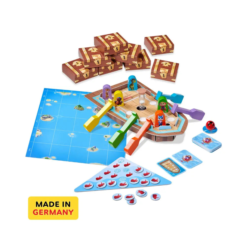 Capt’n Pepe cooperative adventure game components spread out on table