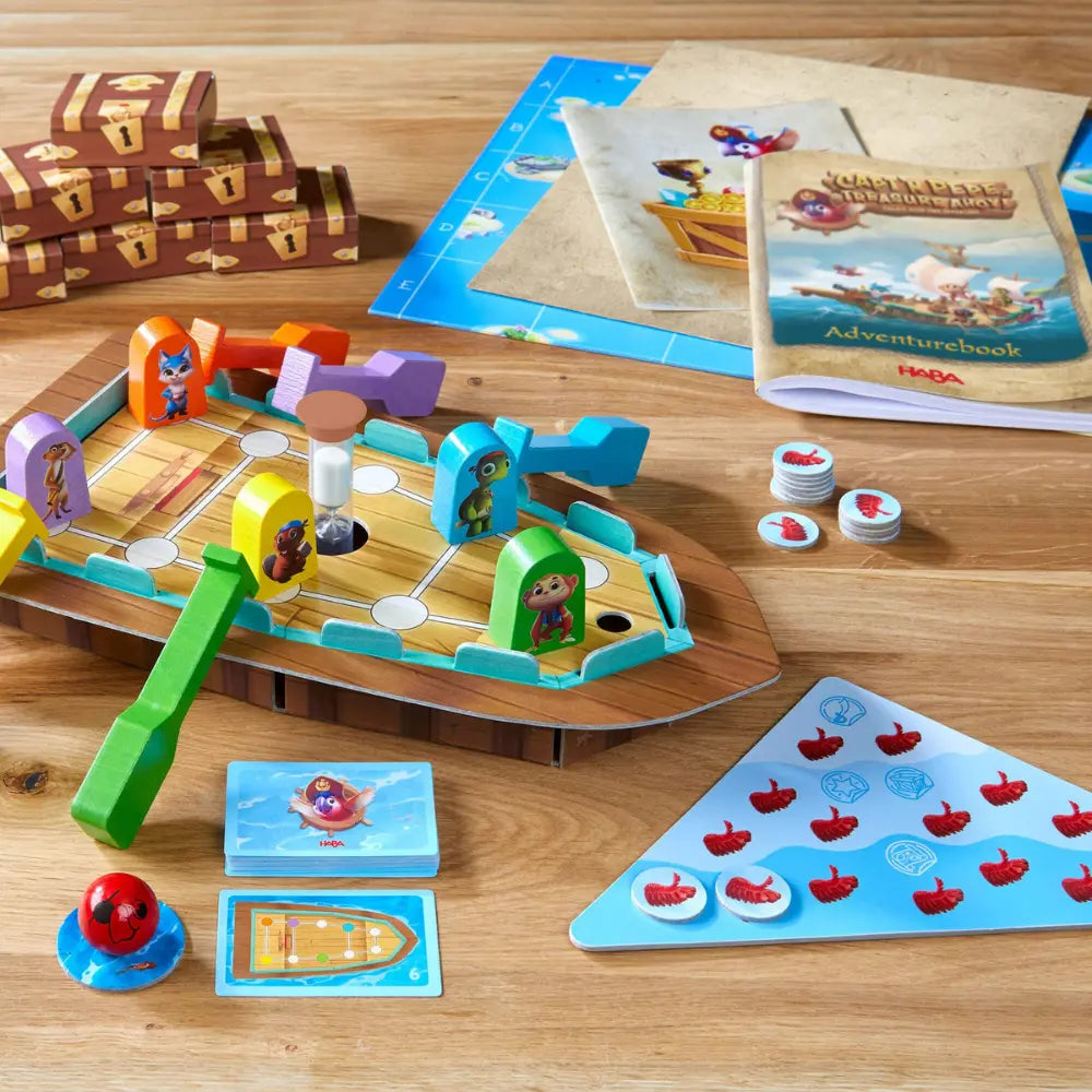 Capt’n Pepe cooperative adventure game set up on table ready to play