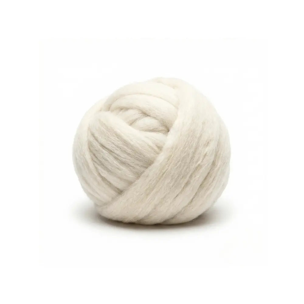 Undyed Cheviot wool combed top spinning fiber natural cream