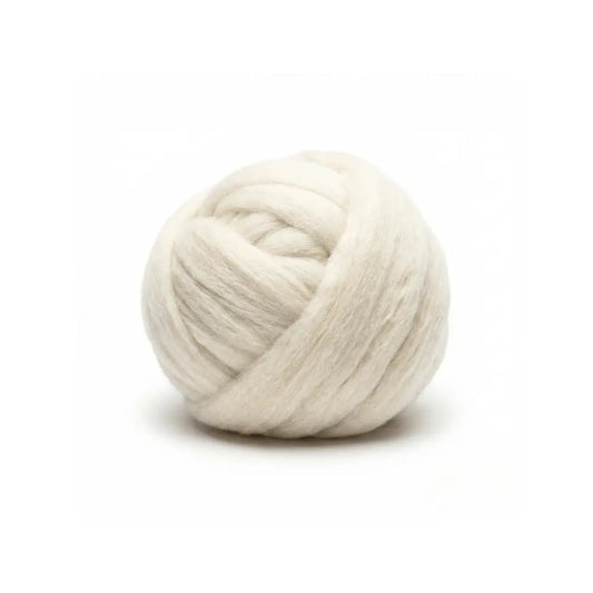 Undyed Cheviot wool combed top spinning fiber natural cream