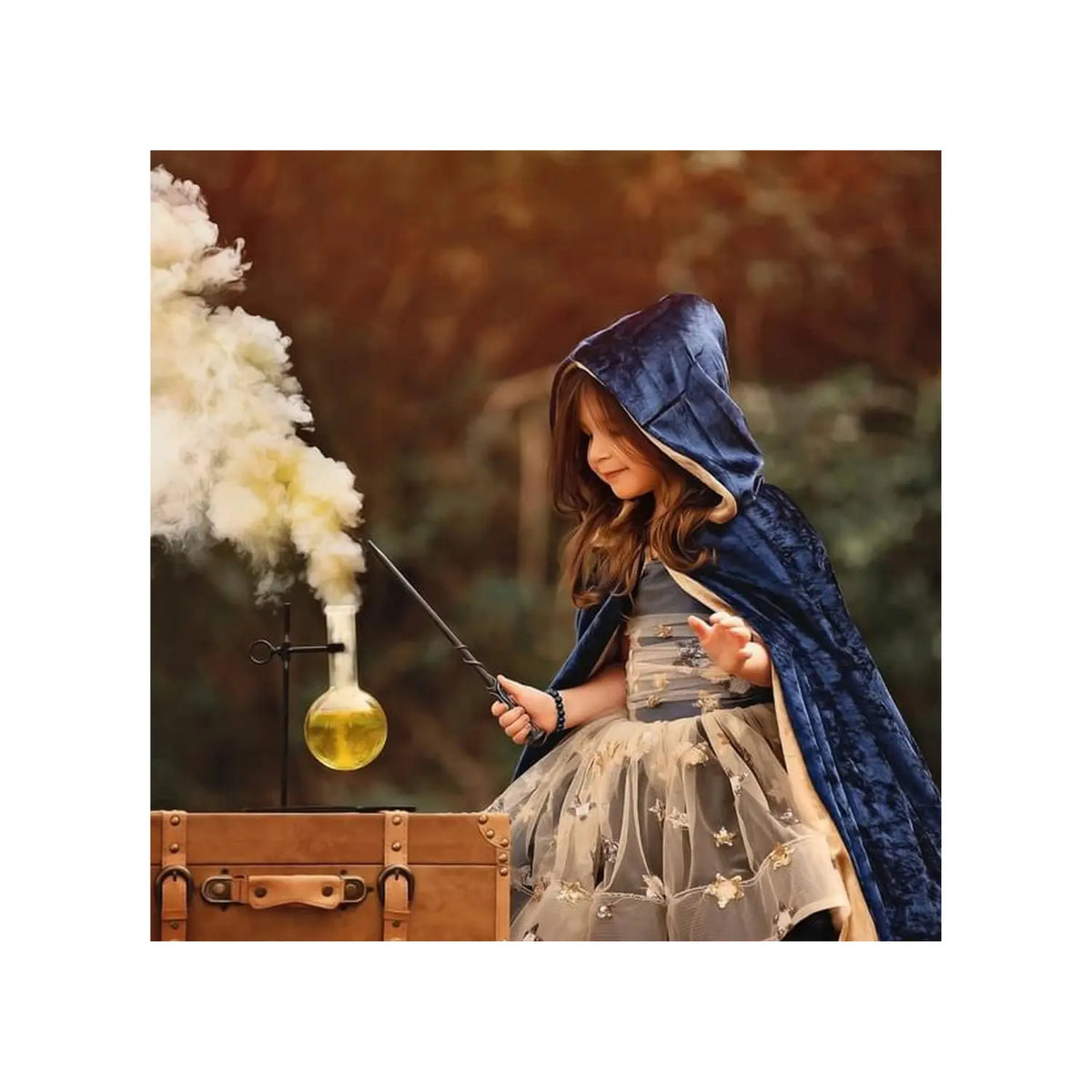 Kids’ Reversible Hooded Cape | Velour Dress-Up Cloak.