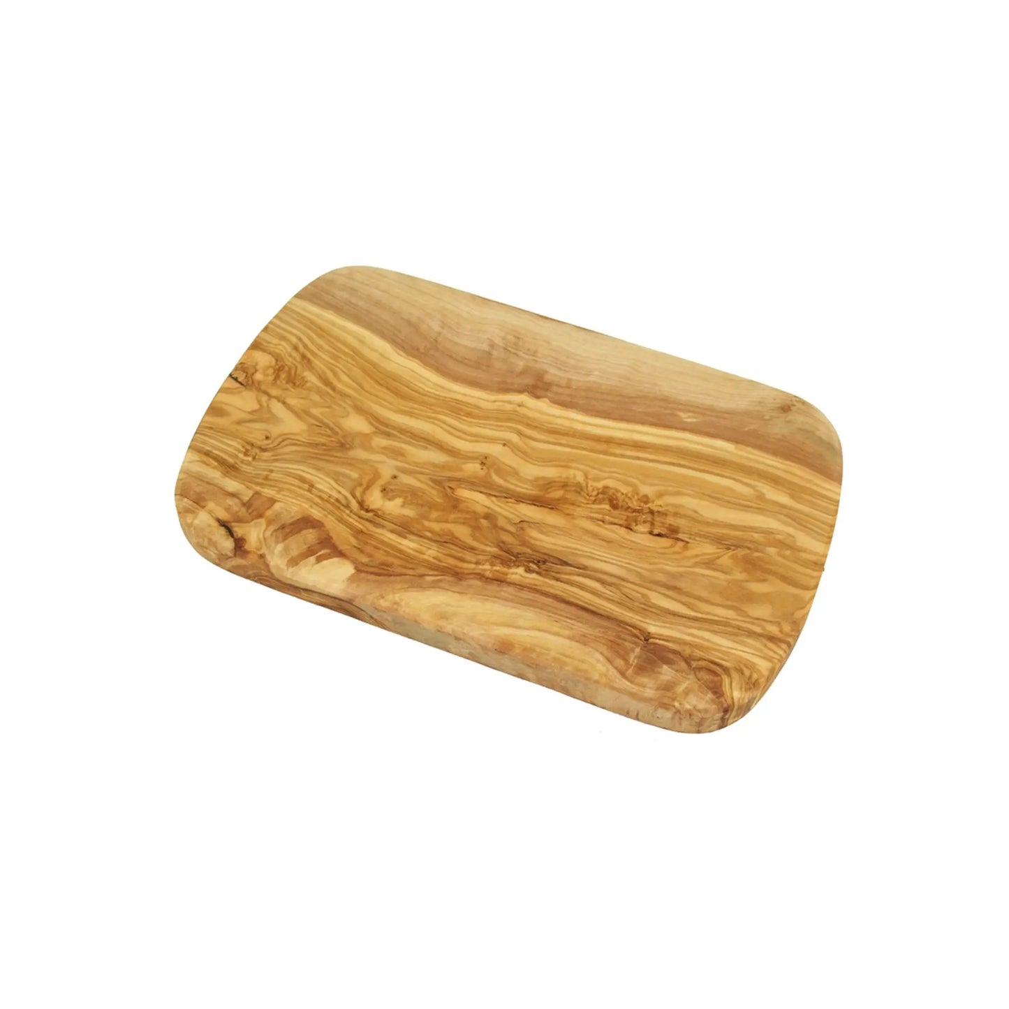 Small wooden cutting board on a white background