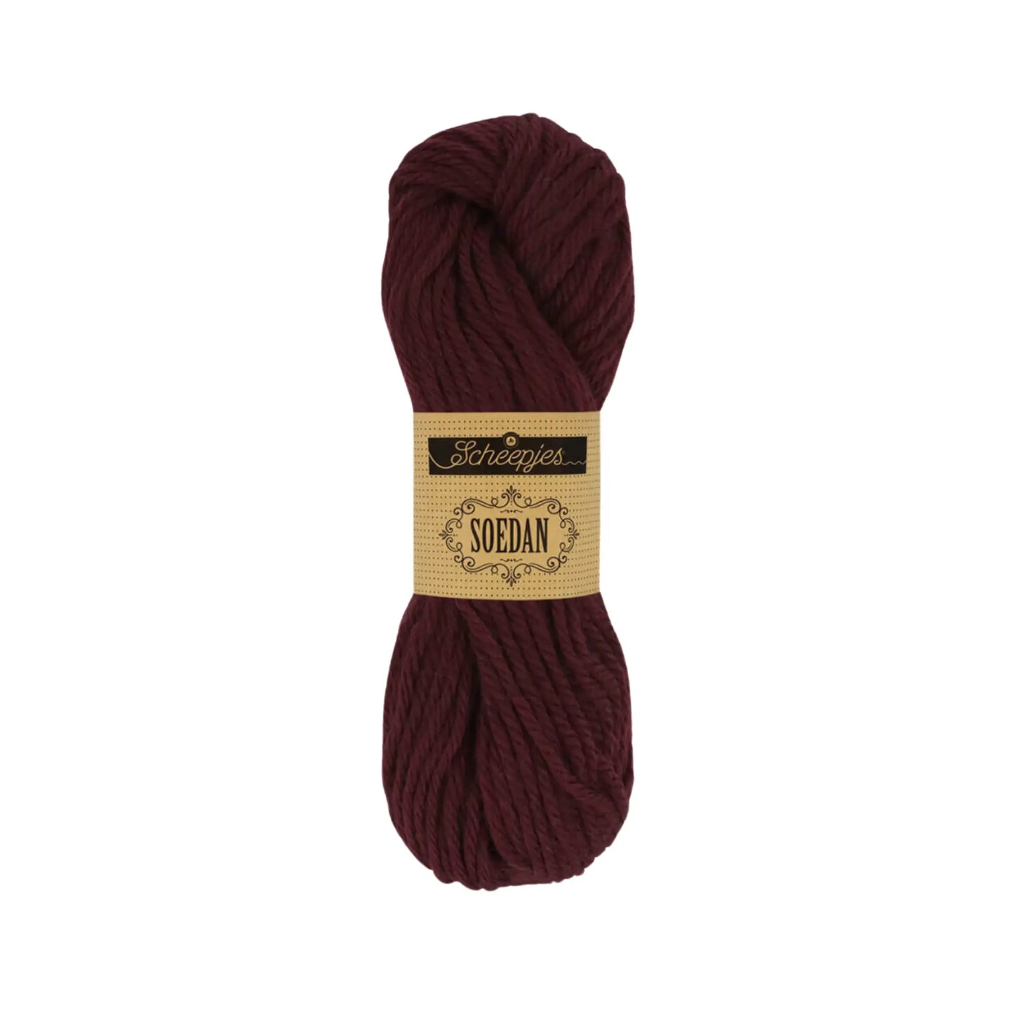 Chocolate Brown 1375 wool doll hair yarn in a rich dark brown shade for handmade dolls.