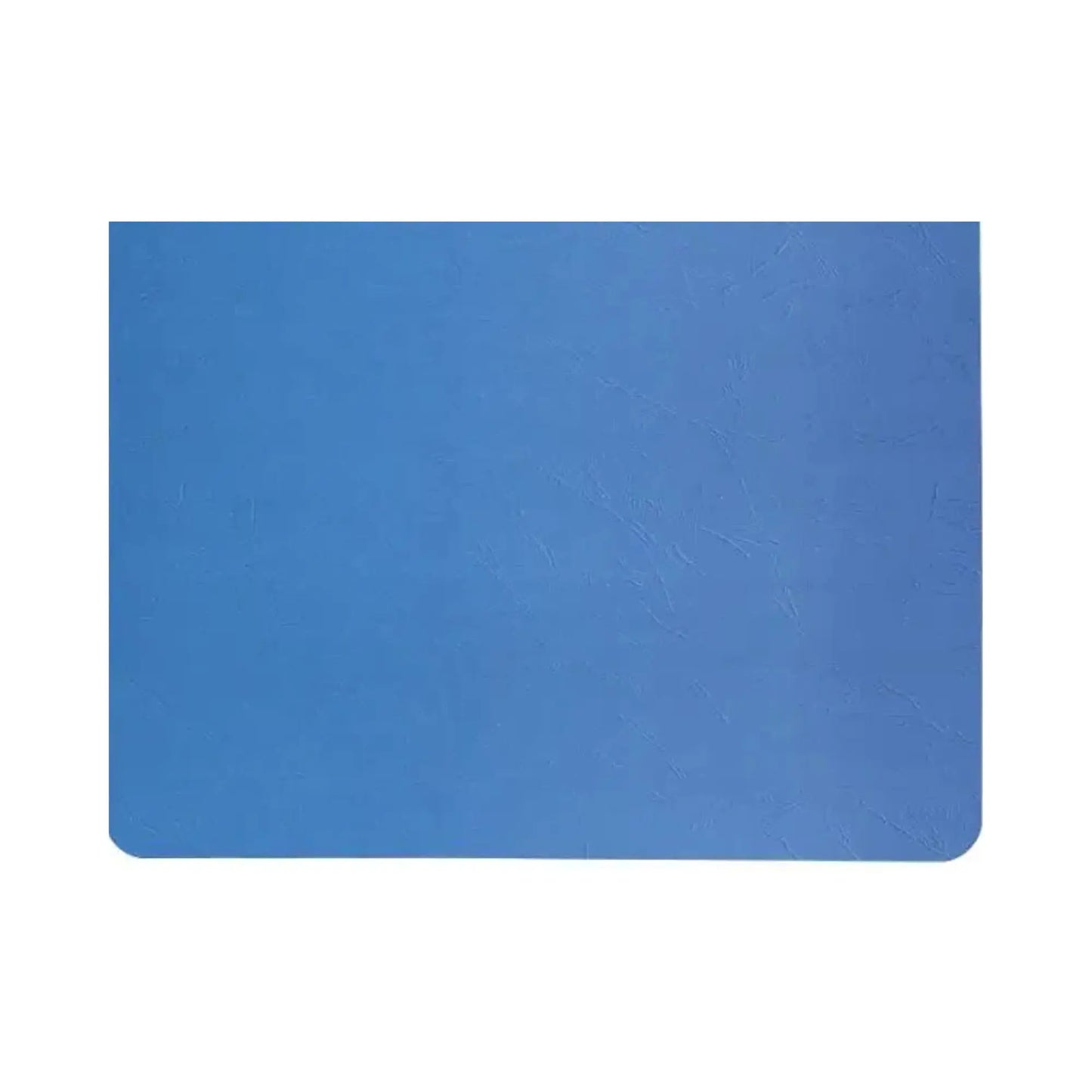 Blue landscape blank Waldorf main lesson book with open white pages