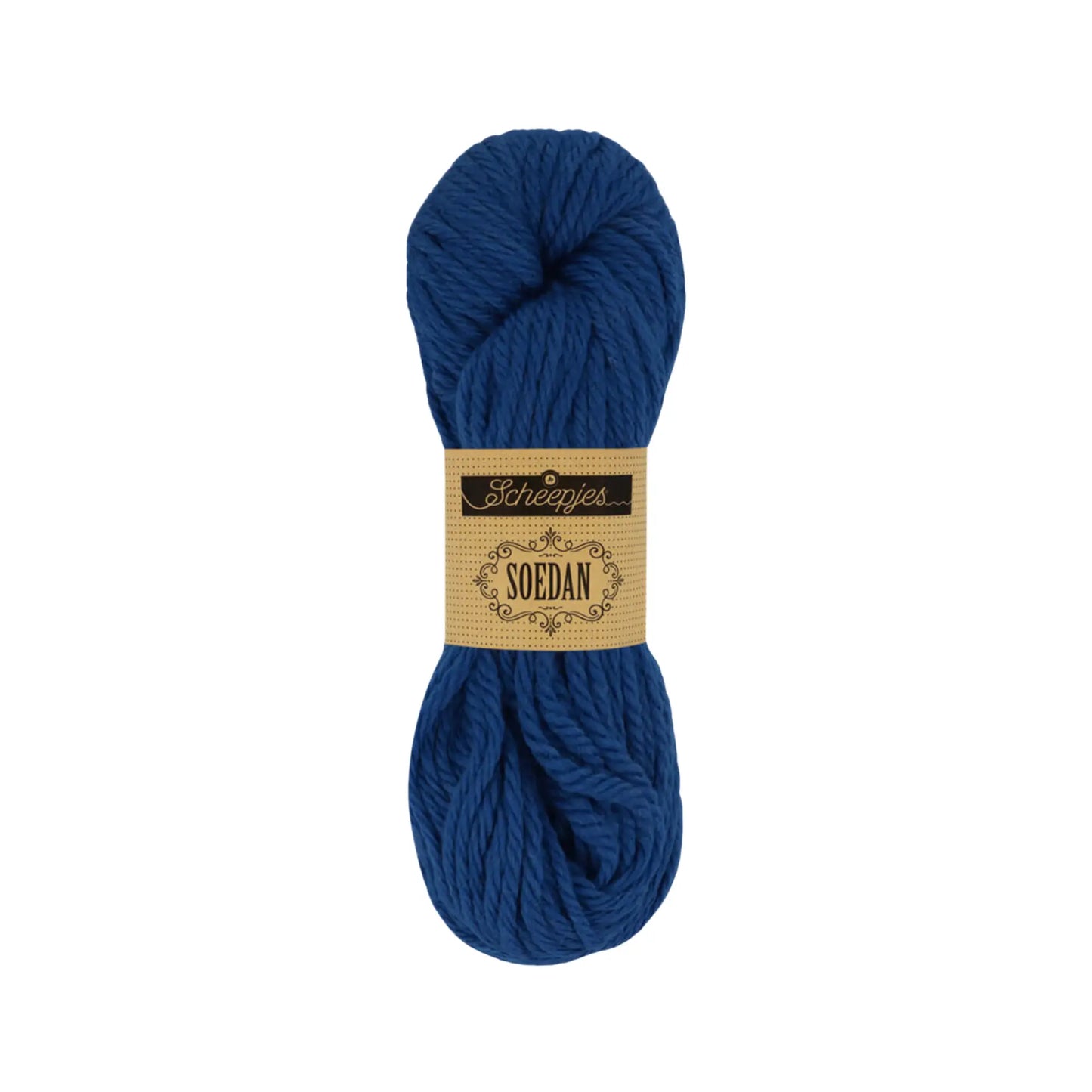 Cobalt Blue Scheepjes Soedan wool yarn for knitting, crochet, felting, weaving, and natural crafts.