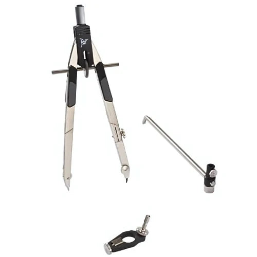 Set of drafting compasses on a white background