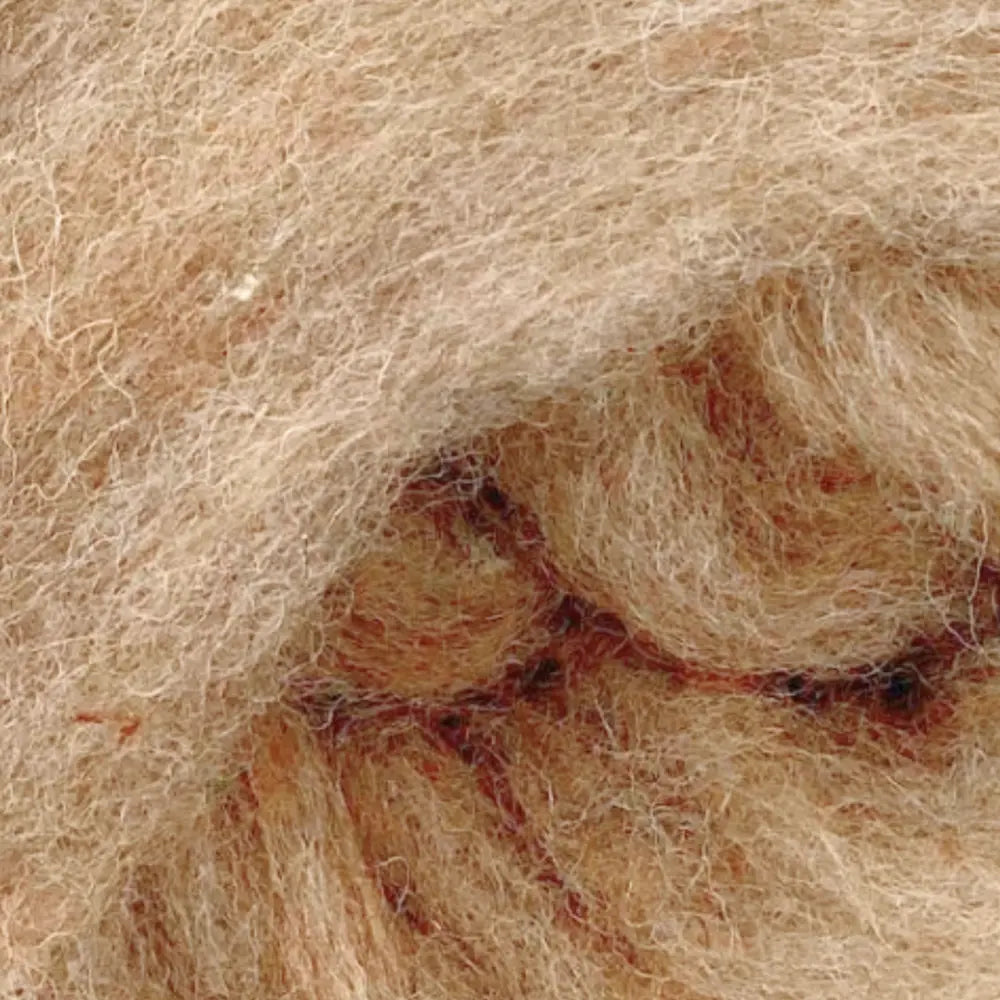 Close up of Corriedale wool sliver in mouse