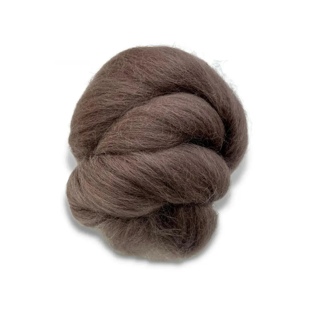 Corriedale wool top in pewter