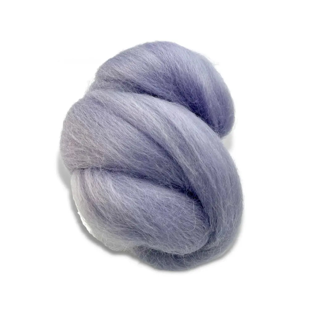 Corriedale wool top in seal gray