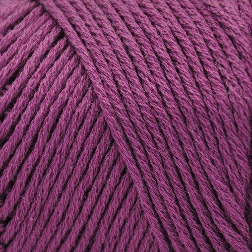 Brown Sheep Cotton Fine fingering weight yarn in berry red violet