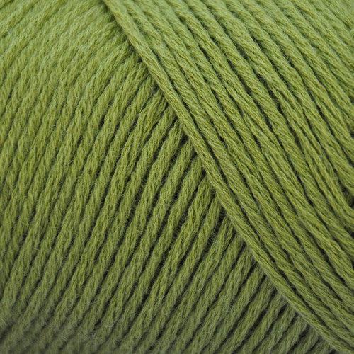 Brown Sheep Cotton Fine fingering weight yarn in spanish olive green