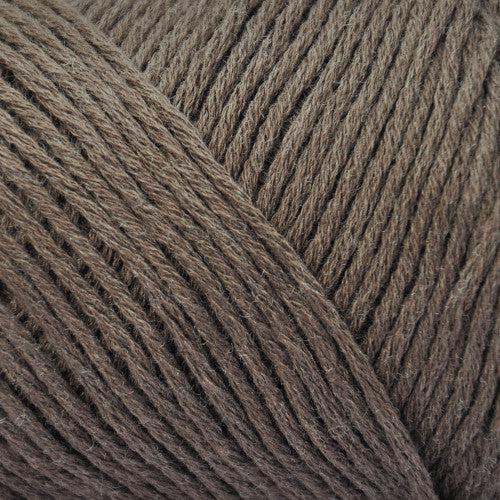 Brown Sheep Cotton Fine fingering weight yarn in truffle brown