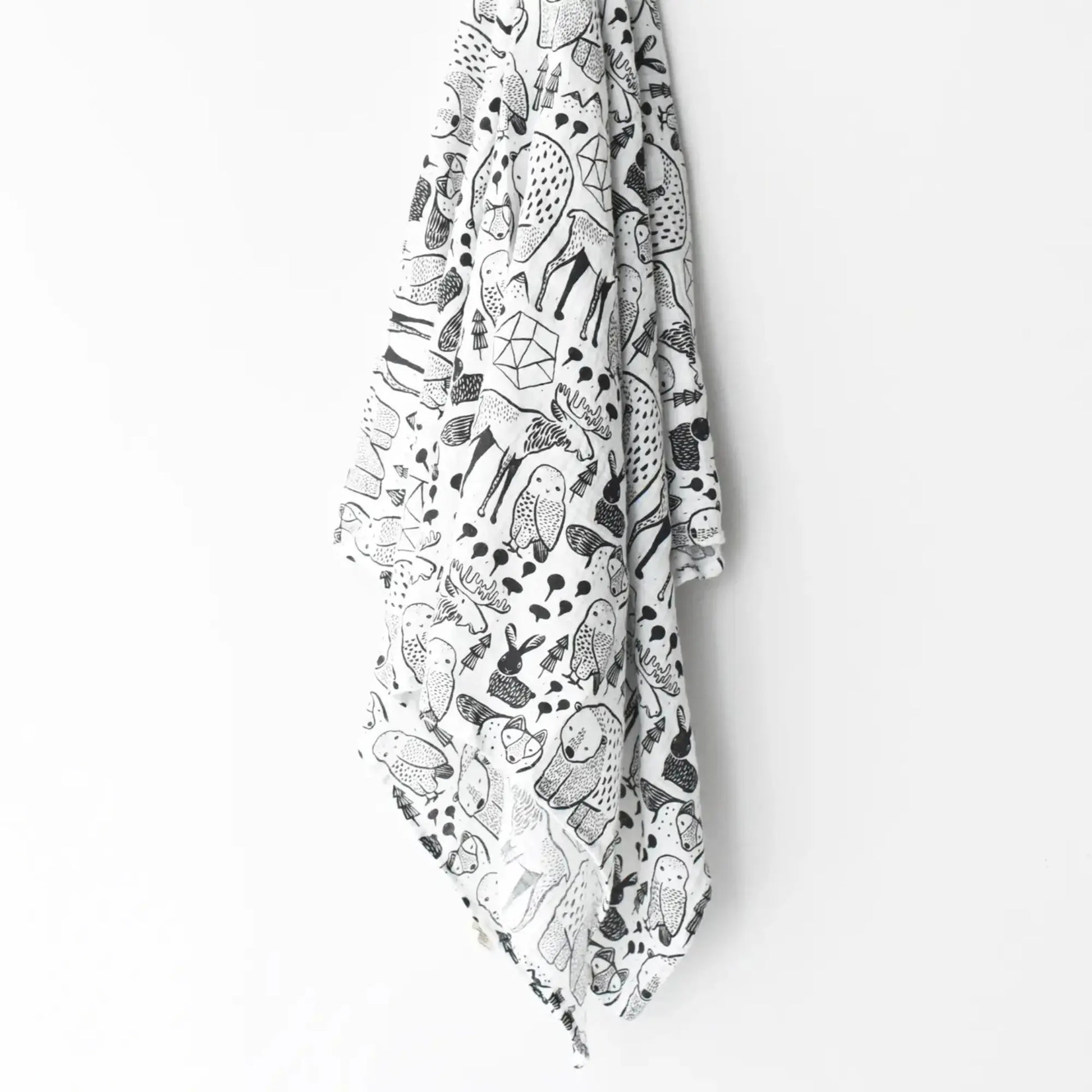 Nordic Forest Organic Cotton Muslin Swaddle | Alder & Alouette