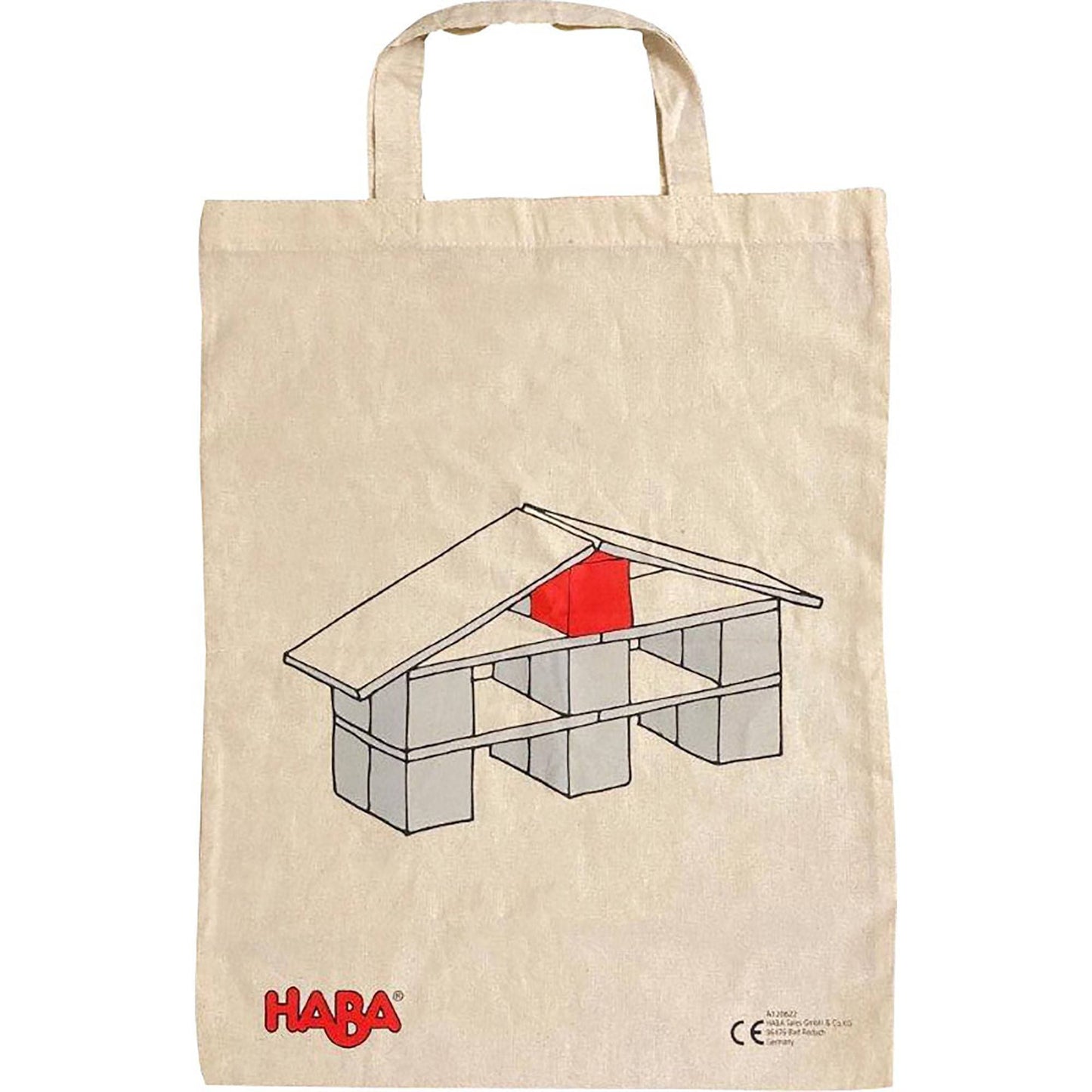 Cotton storage bag included with wooden building blocks set