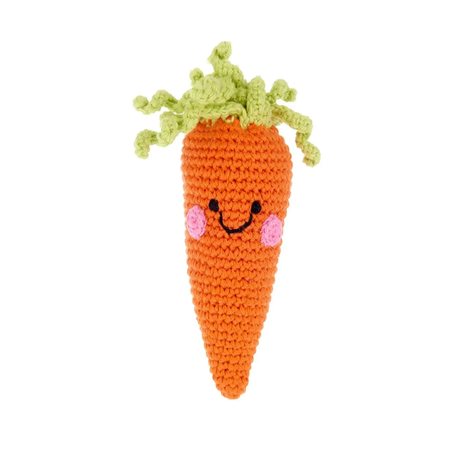Handmade Carrot Baby Toy Rattle – Pretend Play  | Alder & Alouette