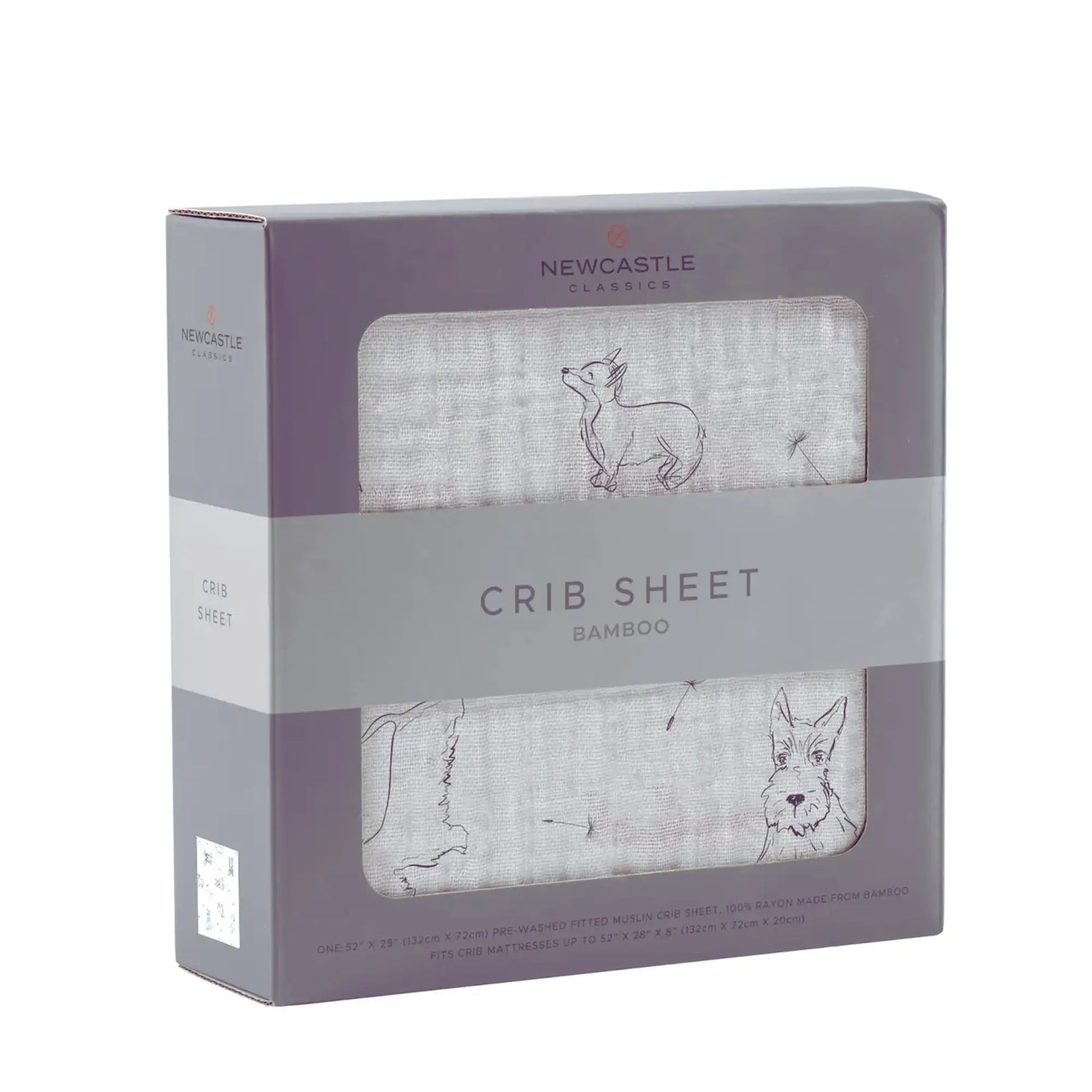 Cotton Muslin Corgi Crib Sheet | Standard Size - Alder & Alouette