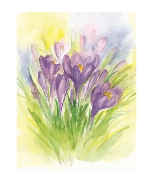 Crocus Postcard – Art Card by Marjan van Zeyl