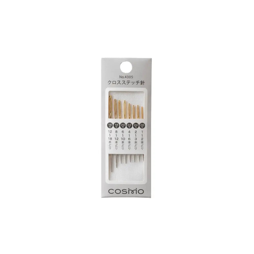 Pack of Cosmo needles with needle sizes displayed on a white background