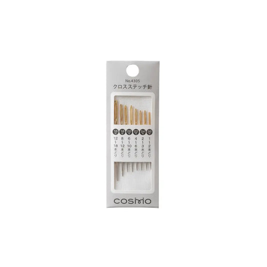 Pack of Cosmo needles with needle sizes displayed on a white background