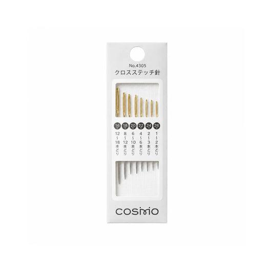 Pack of Cosmo needles with needle sizes displayed on a white background