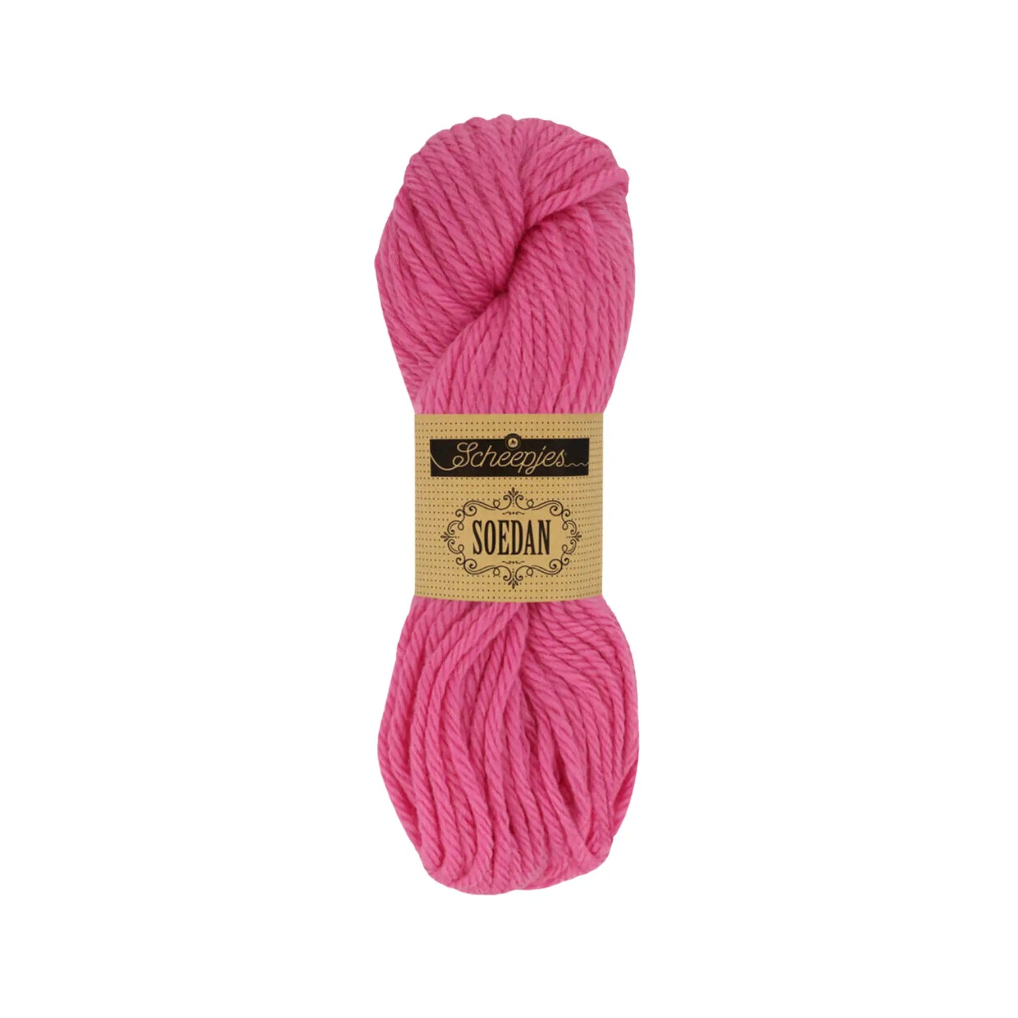 Cyclamen Scheepjes Soedan wool yarn for knitting, crochet, felting, weaving, and natural crafts.