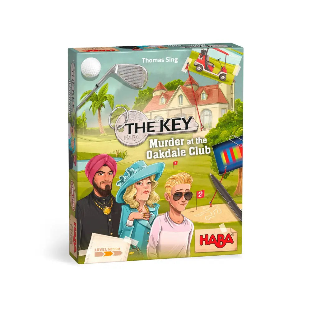 The Key Murder at the Oakdale Club deduction mystery game box front