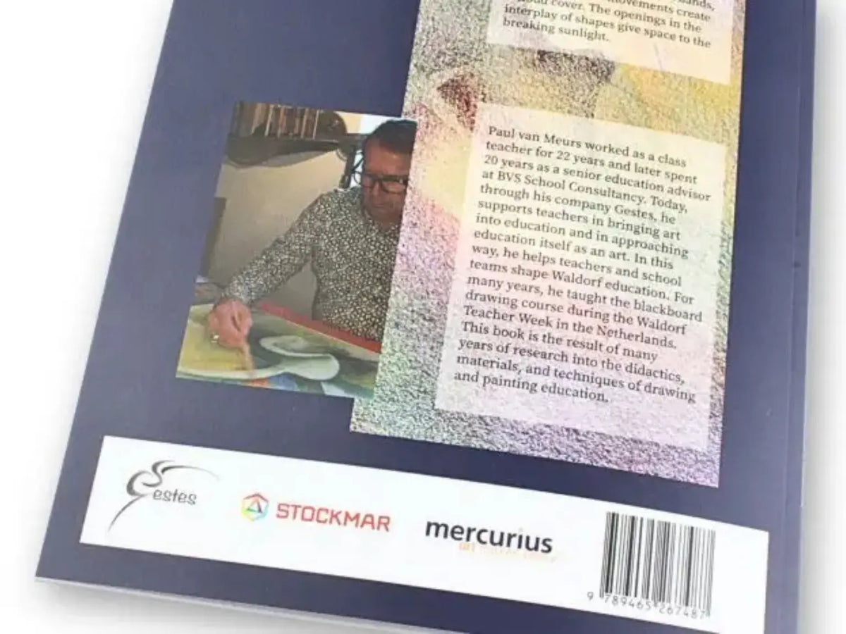 Back cover of Drawing with Stockmar Blocks with author Paul van Meurs