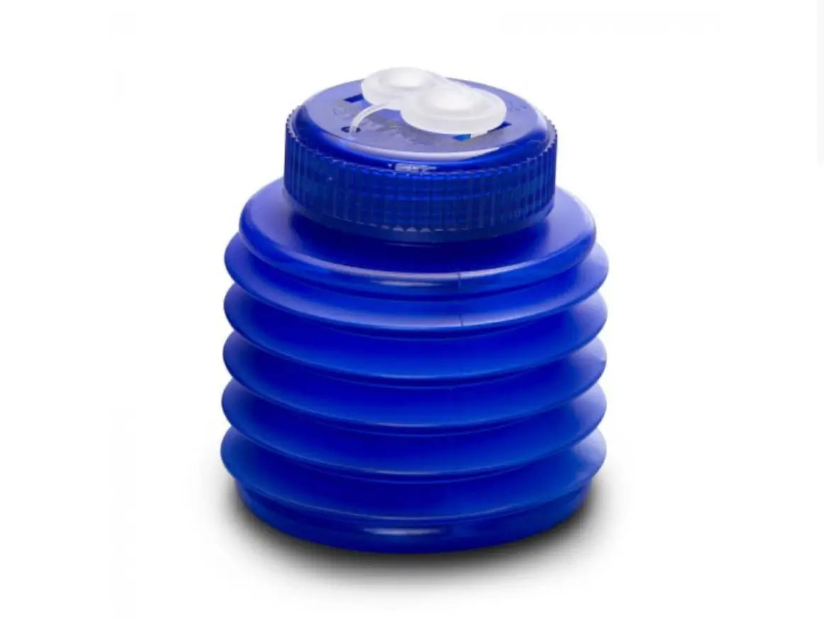 Blue dual pencil sharpener with Break Resistant Soft Plastic