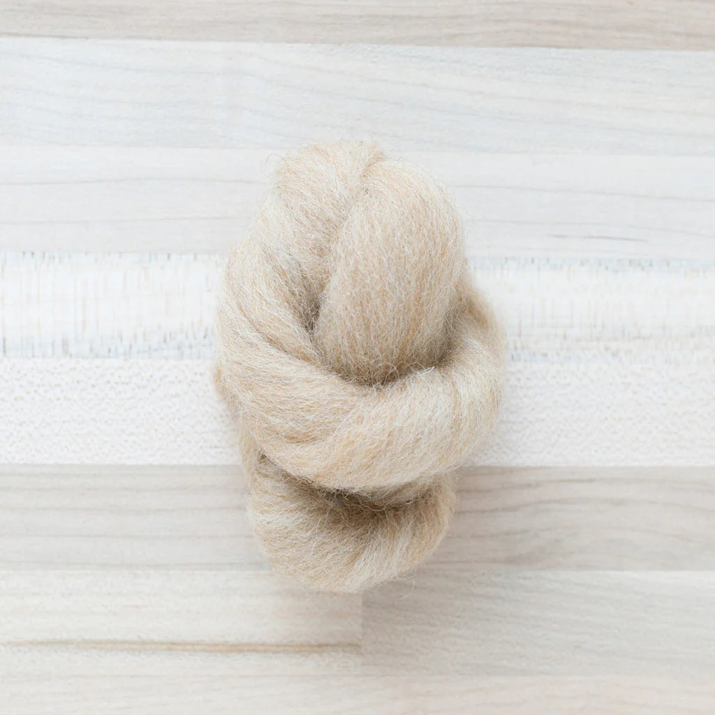 Dune Wool Roving Felter's Flowing on tabletop
