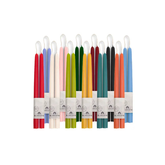 Hand-Dipped Beeswax Taper Candles – Bulk 4-Pair Bundle by Bluecorn Candles