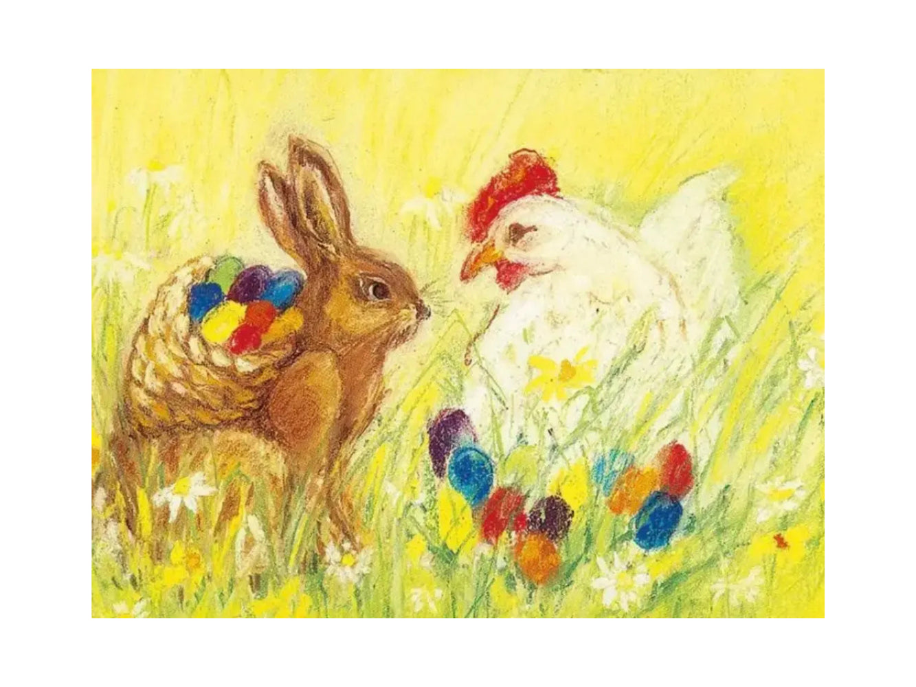 Easter Eggs — Art Postcard by Marjan van Zeyl