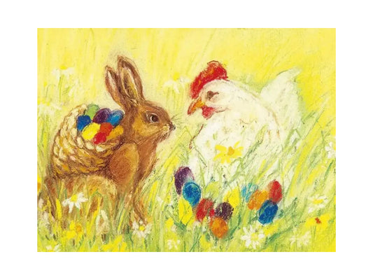 Easter Eggs — Art Postcard by Marjan van Zeyl