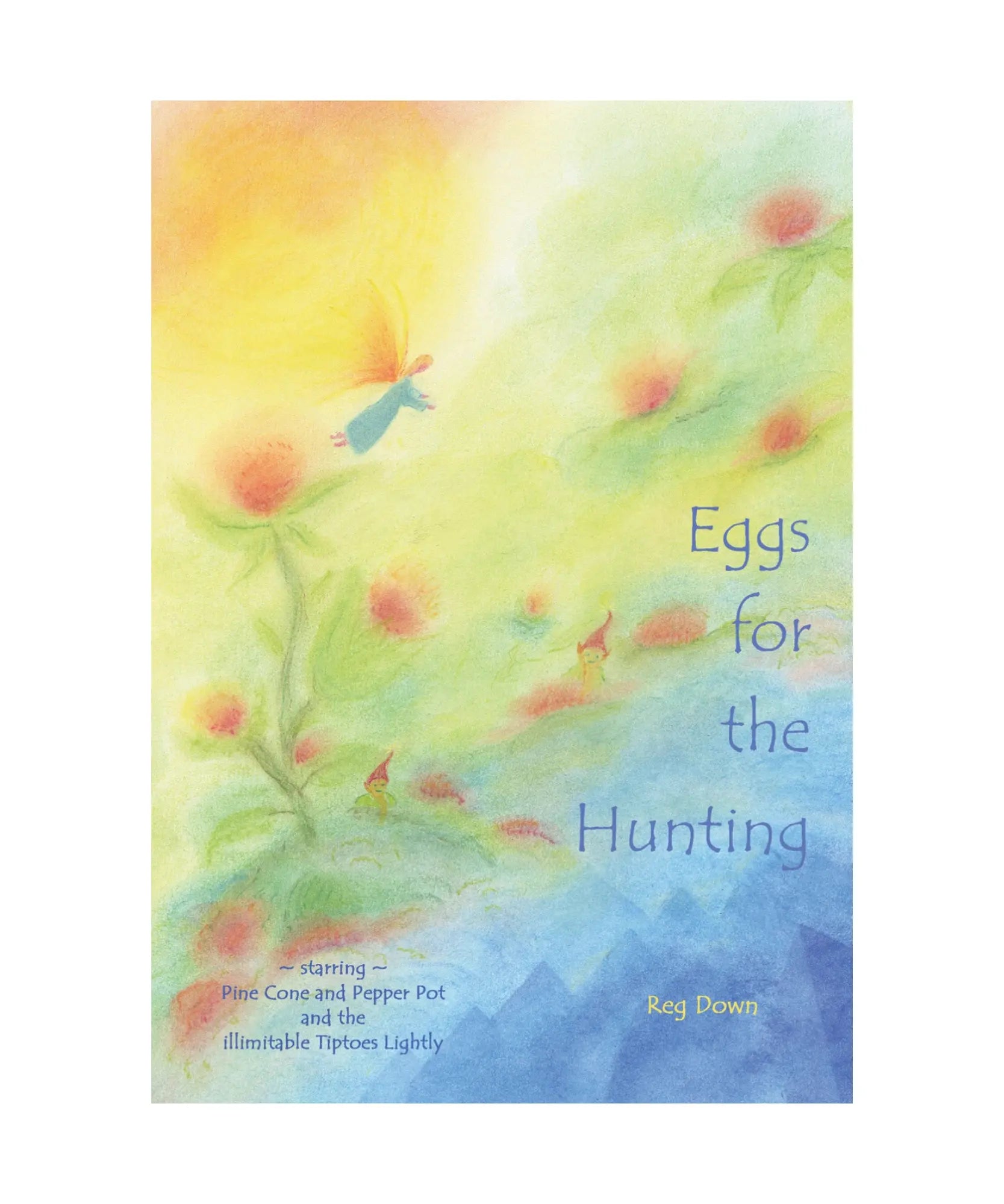 Book cover of 'Eggs for the Hunting' with a colorful illustration of a bird and eggs.