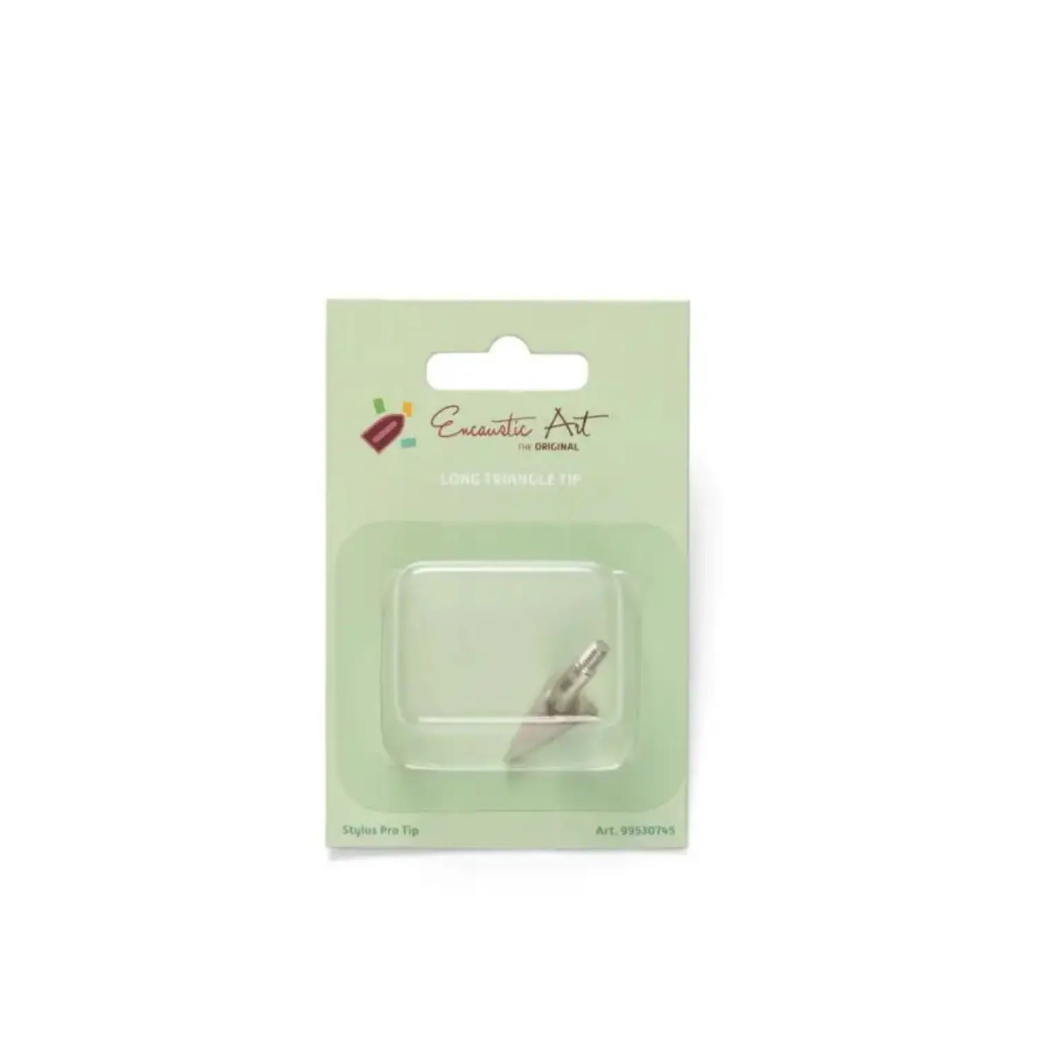 Encaustic Art Stylus Pro long triangle tip in retail packaging for geometric shapes with hot wax