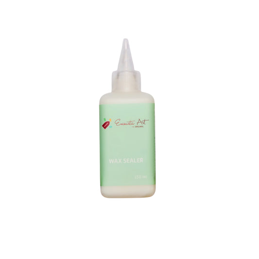 Encaustic Art Wax Sealer for Wax Paintings on a white background