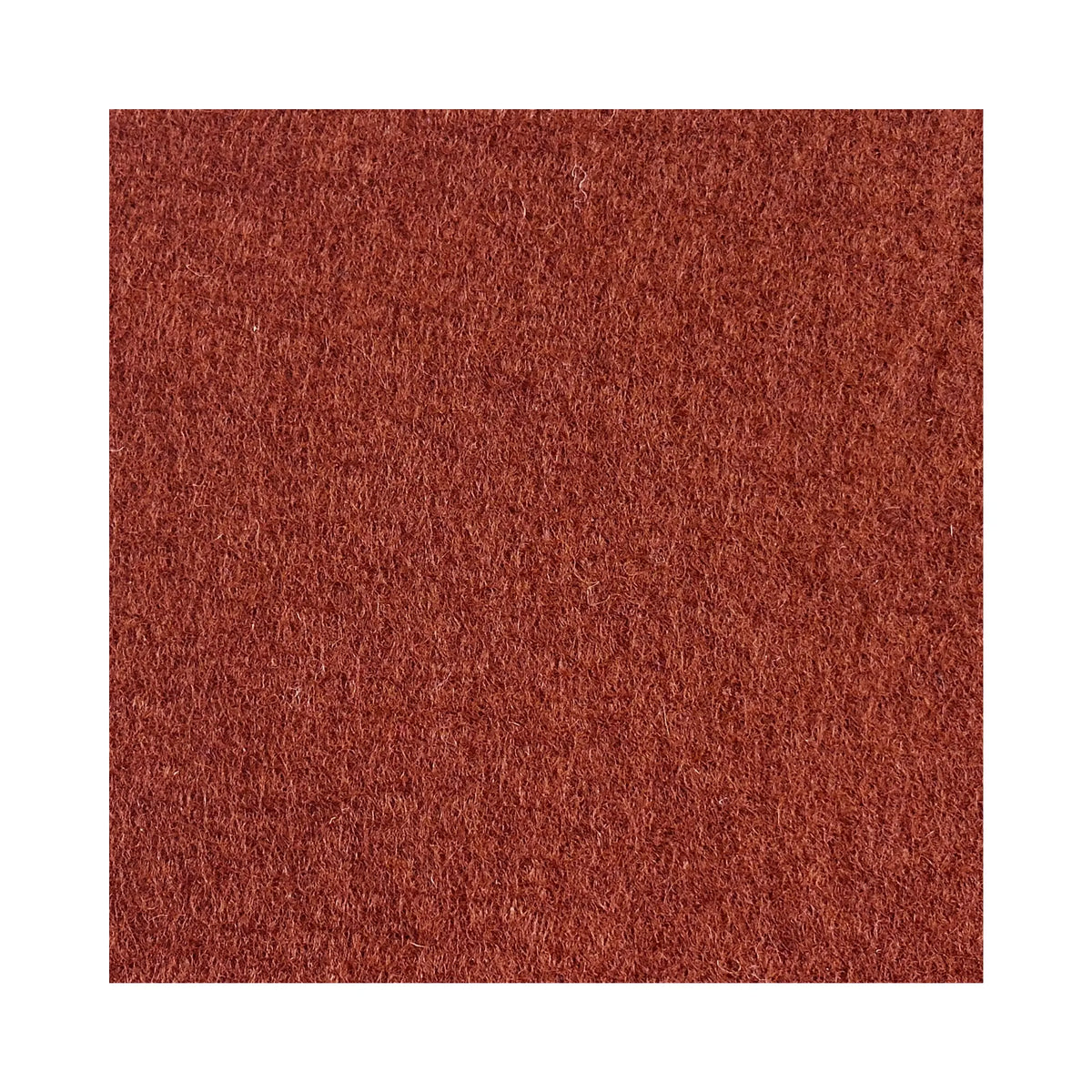 Red brown European wool felt sheet made in Spain color swatch