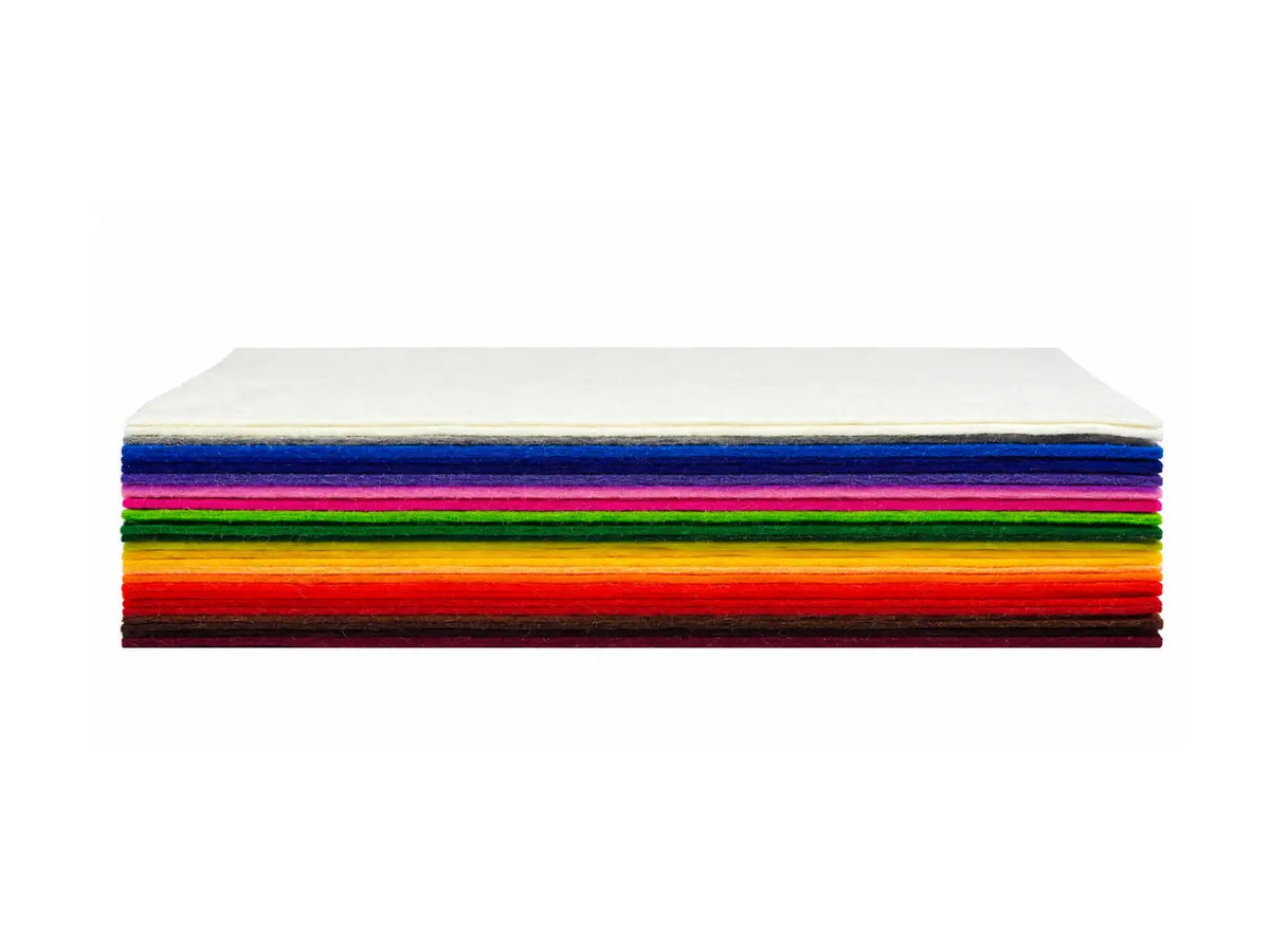 100% new wool European felt sheets made in Spain in assorted colors
