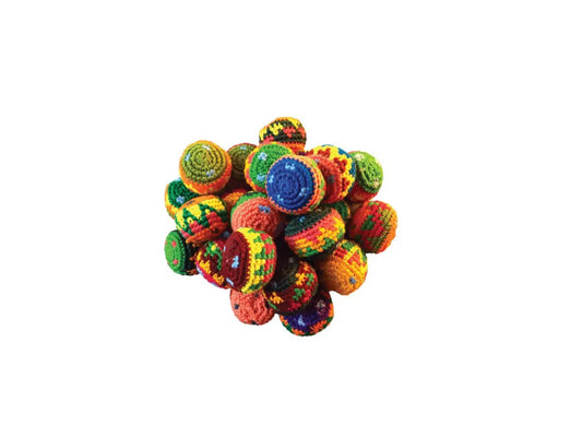 Mini Hacky Sack Pelotie – Small Crocheted Cotton Toss Ball