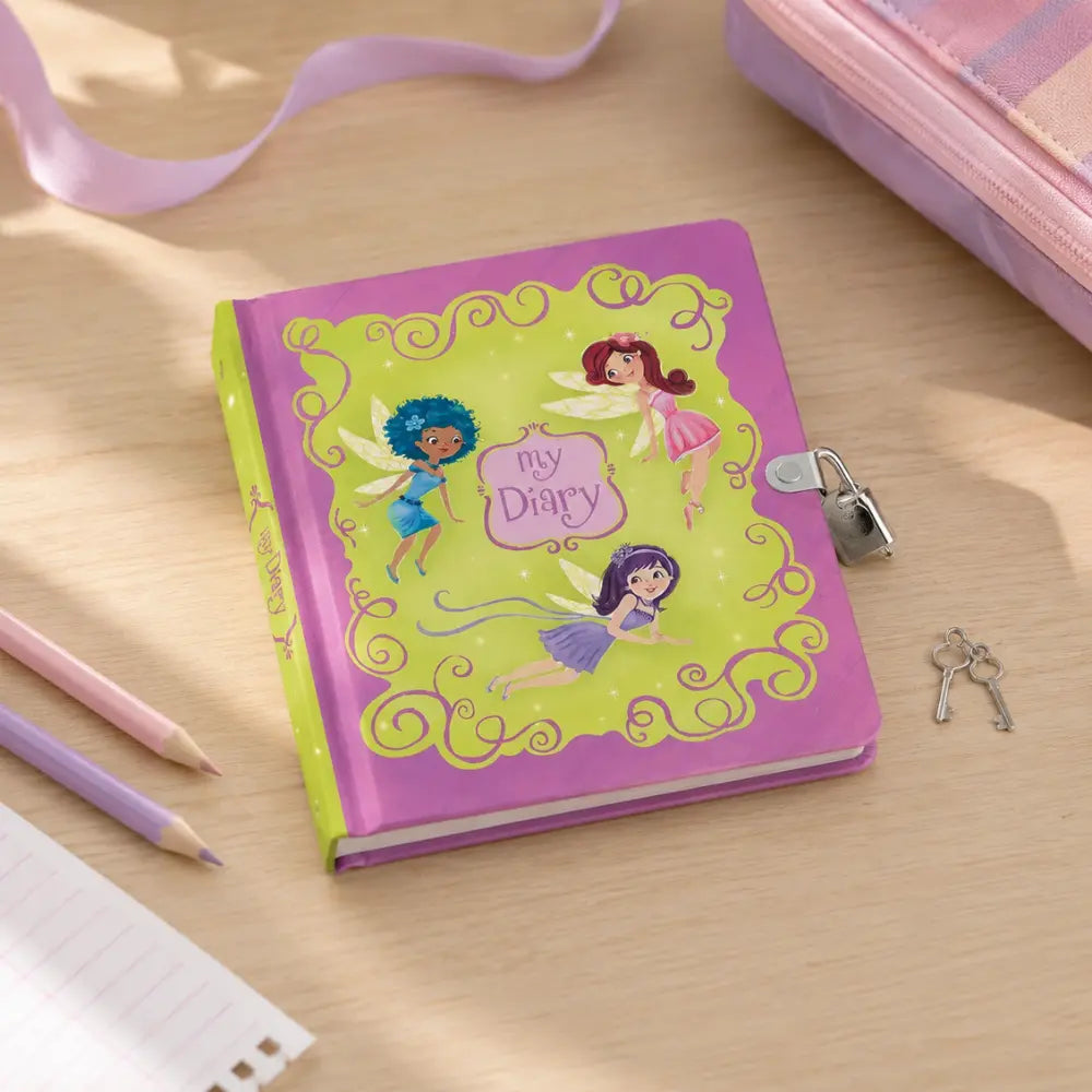 Fairy Locking Diary with Foil Cover and Keys