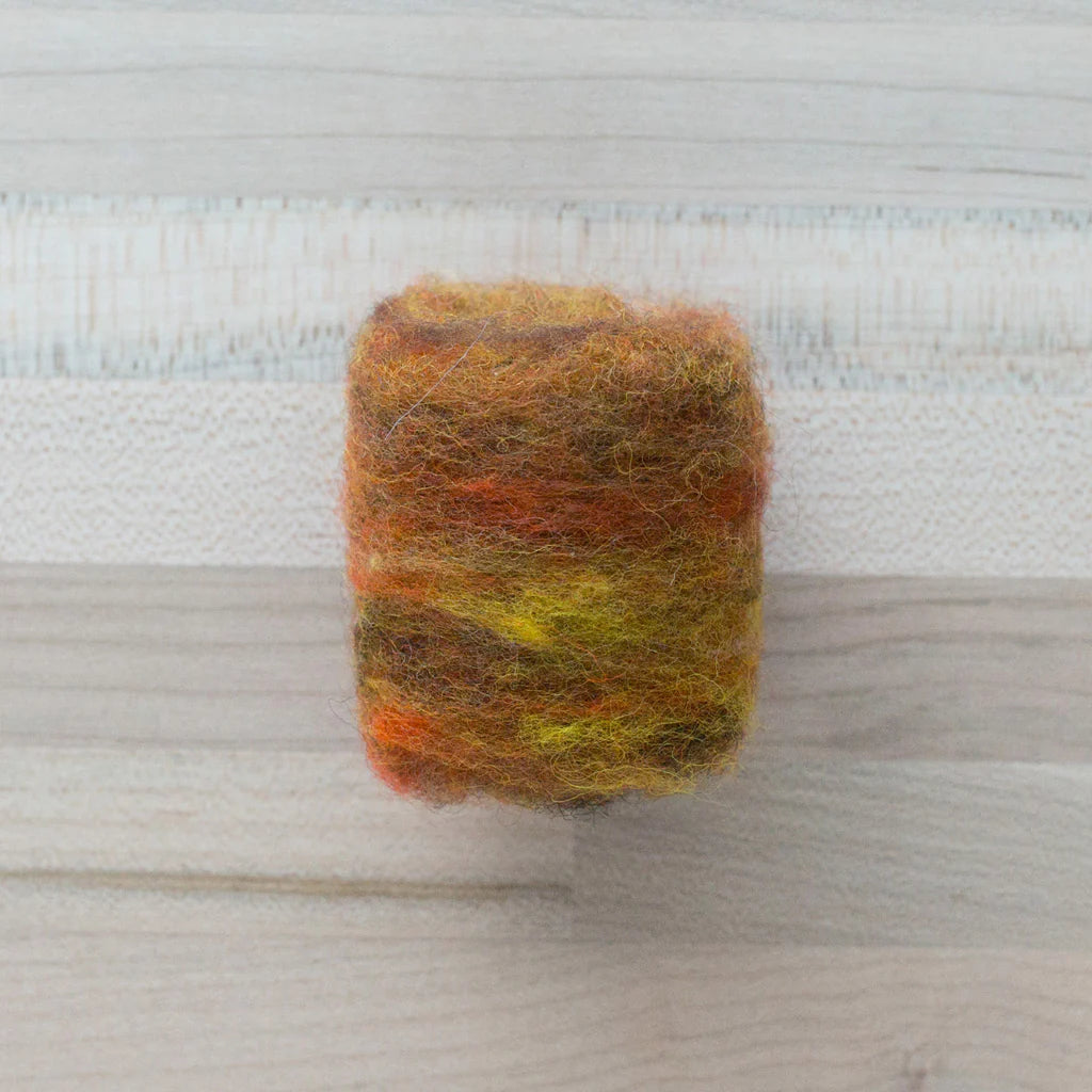 Felter’s Multi-tonal Fleece Merino-Suffolk Mix for Dry and Wet Felting in Fall Foliage Colors