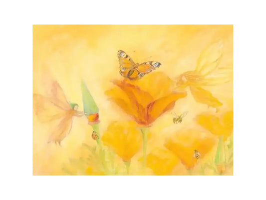 Sylphs Help the Flowers Postcard – Art Card by Marjan van Zeyl