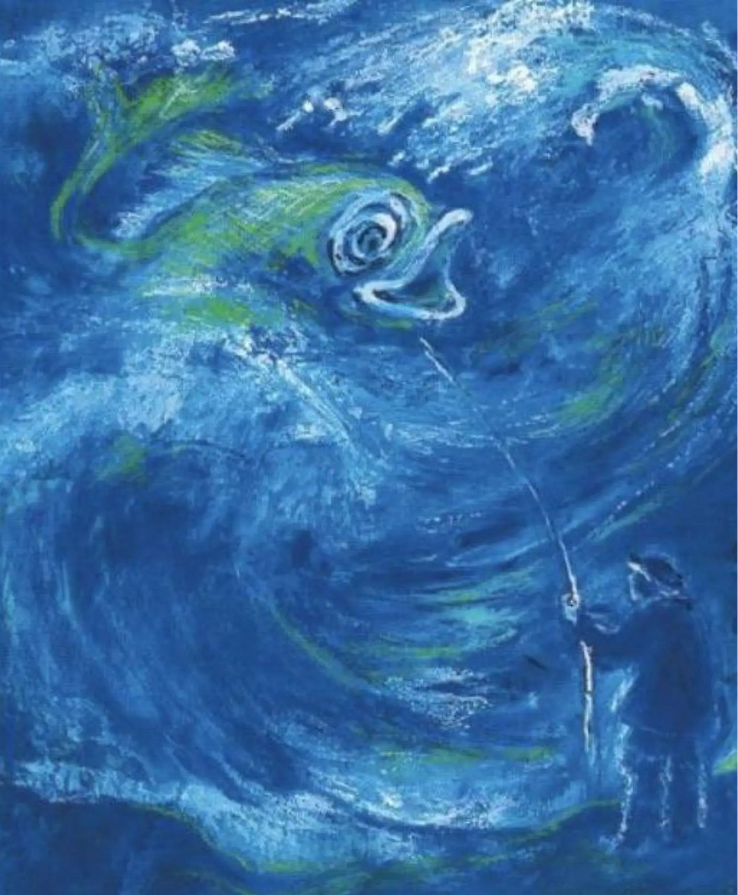 Marjan van Zeyl's fairytale postcard of a fisherman and a fish