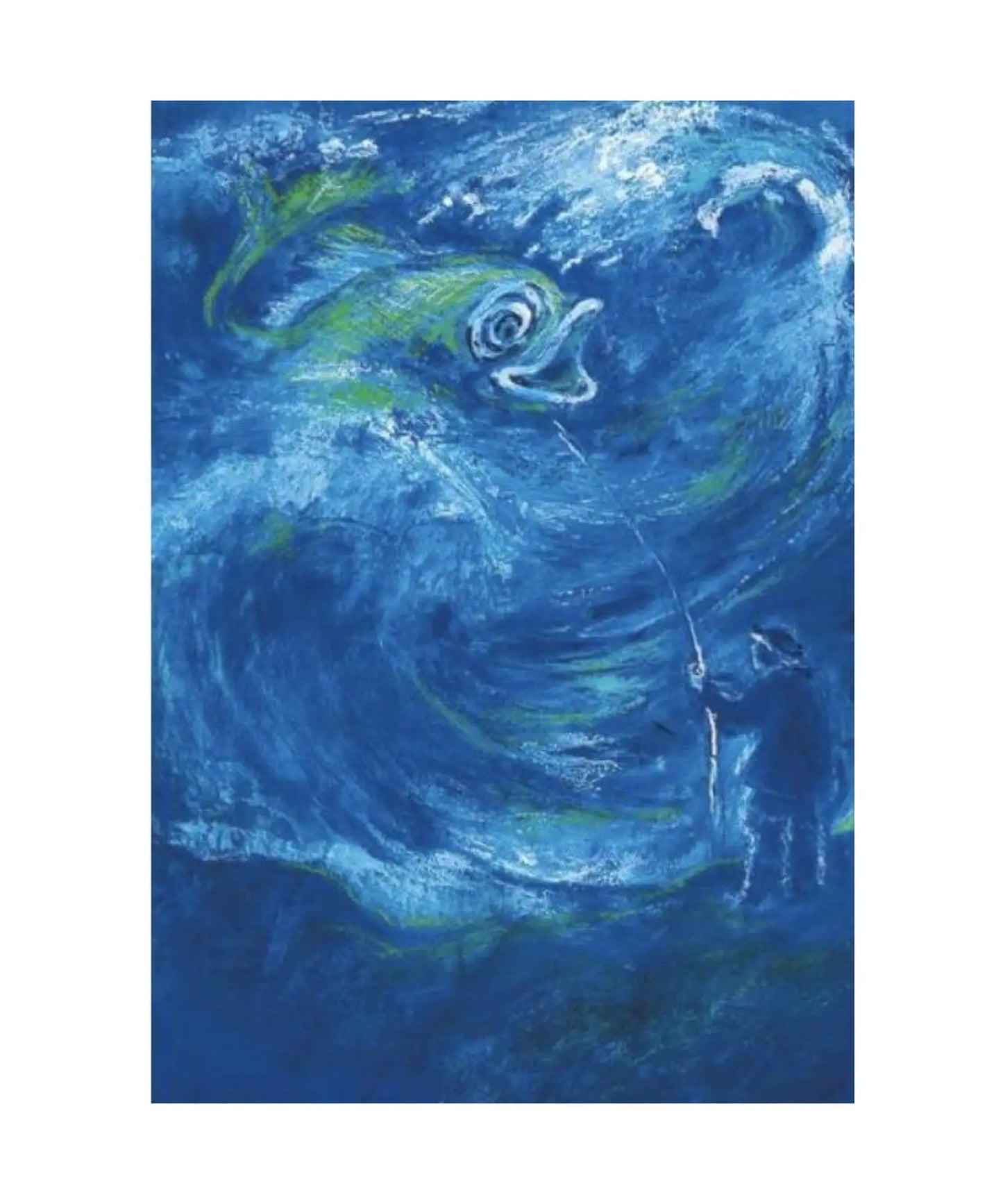 Marjan van Zeyl's fairytale postcard of a fisherman and a fish