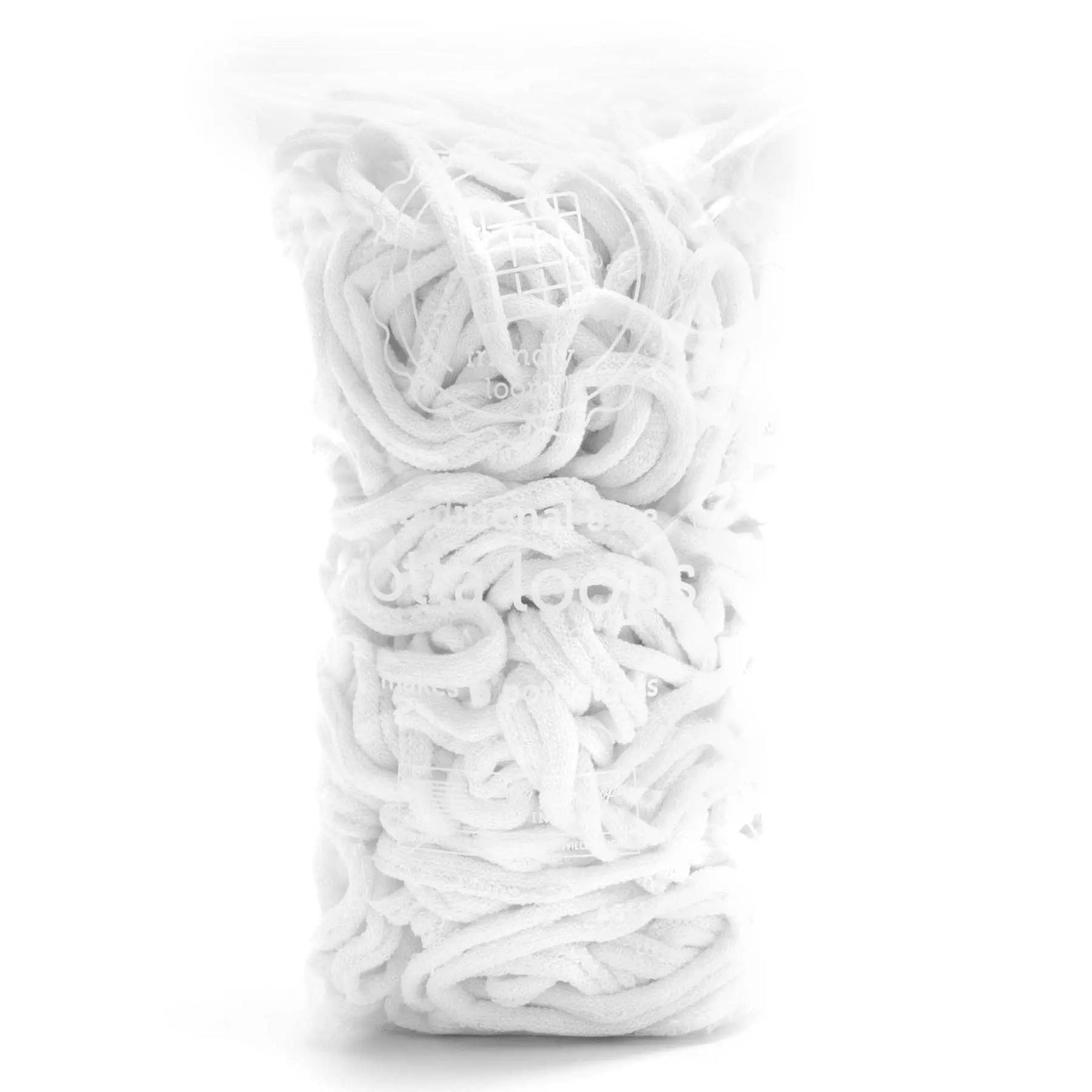White Friendly Loom Lotta Loops traditional size cotton refill loops for 7 inch potholder looms