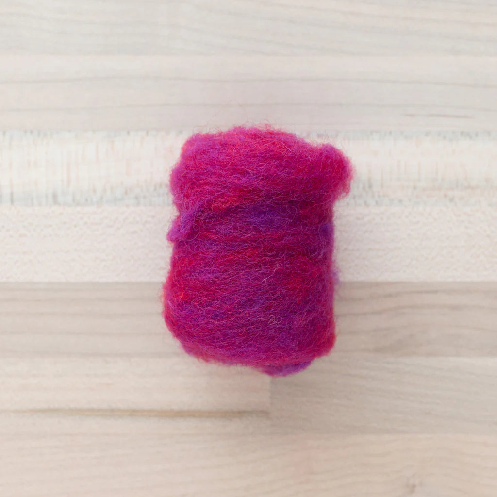 Felter’s Multi-tonal Fleece Merino-Suffolk Mix for Dry and Wet Felting in Fuschia Pink
