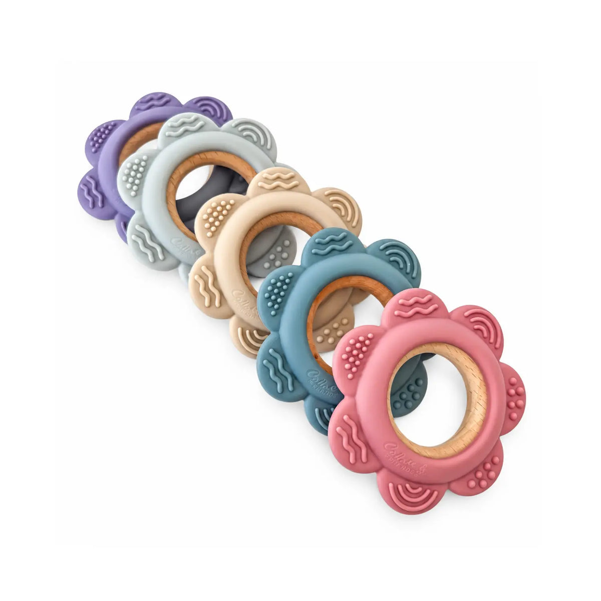 Garden Party Silicone & Beechwood Flower Teether