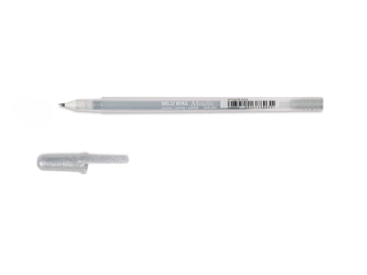 Gelly Roll metallic silver gel pen for writing, journaling, and dark paper artwork