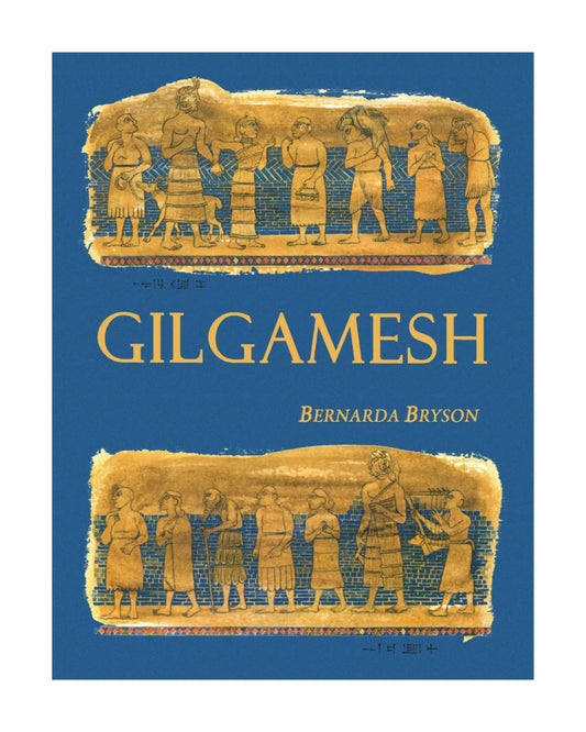 Book cover of 'Gilgamesh' by Bernarda Bryson with ancient Mesopotamian relief design.